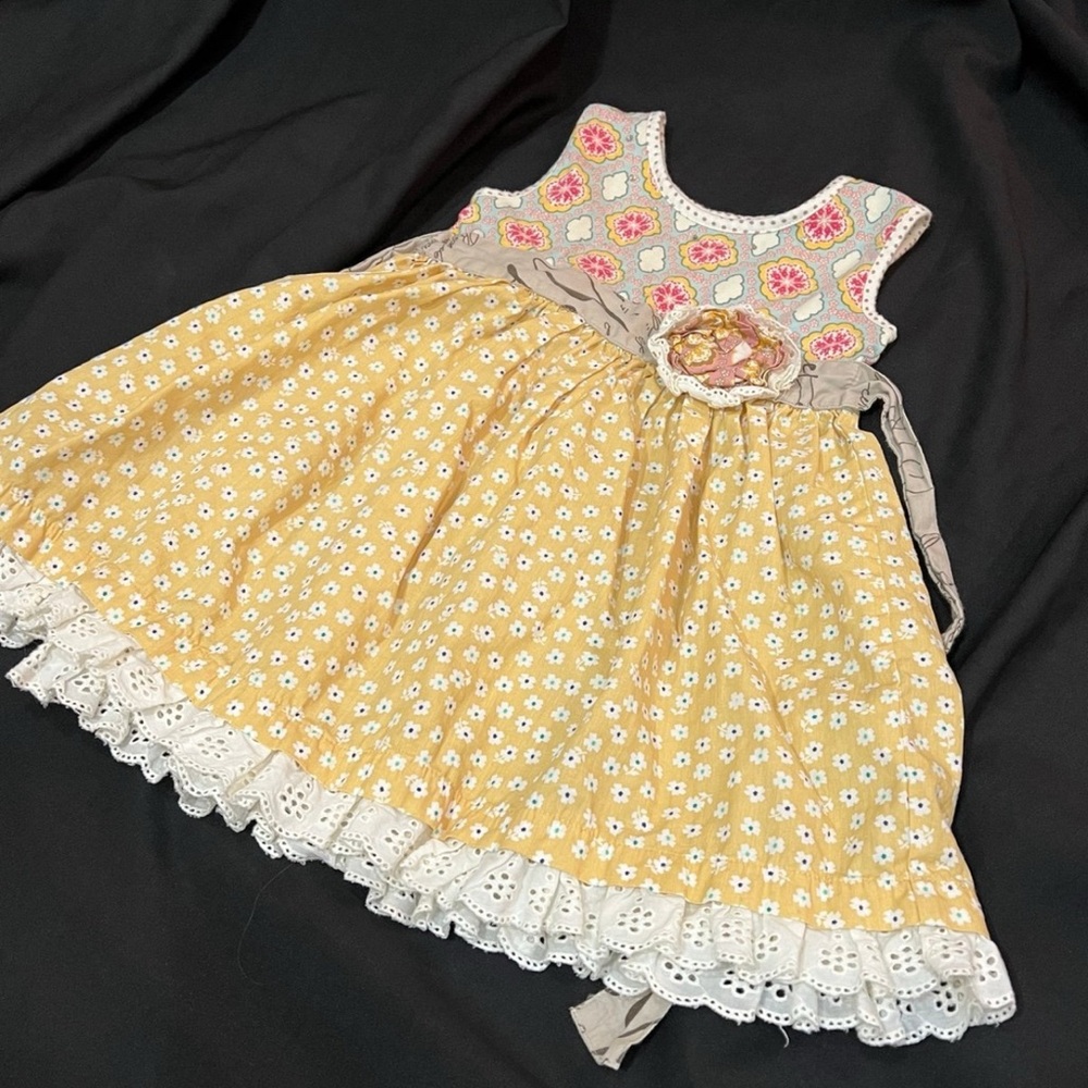 Mustard pie dress 2t